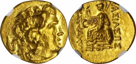 PONTUS. Kingdom of Pontus. Mithradates VI, 120-63 B.C. AV Stater (8.27 gms), Callatis Mint, ca. 88-86 B.C. NGC MS, Strike: 4/5 Surface: 4/5.

Muller...