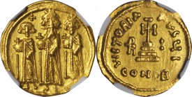 HERACLIUS, 610-641. AV Solidus (4.43 gms), Constantinople Mint, 10th Officinae. NGC MS, Strike: 4/5 Surface: 4/5.

S-761. Heraclius, Heraclius Const...
