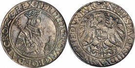 AUSTRIA. Taler, ND (1521-64). Ferdinand I (1521-64). PCGS AU-50.

Dav-8026. Well struck with attractive blue, green, yellow and red toning highlight...