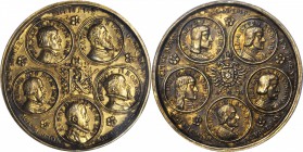 AUSTRIA. Establishment of the Reichstag in Regensburg Ten Kings Gilt Silver Medal, 1594. Rudolph II (1576-1612). PCGS SP Genuine--Edge Repaired, Unc D...