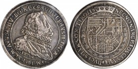 AUSTRIA. Taler, 1604. Rudolf II (1576-1612). PCGS Genuine--Scratch, EF Details Gold Shield.

Dav-3005A; KM-56.1. A few small scratches on obverse fi...