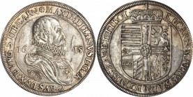 AUSTRIA. Taler, 1615-CO. Hall Mint. Archduke Maximilian (1612-18). PCGS MS-62 Gold Shield.

Dav-3321A; KM-188.4. CO below bust. Well struck with wor...