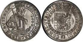 AUSTRIA. Taler, 1632. Hall Mint. Archduke Leopold (1626-32). NGC AU-58.

Dav-3338B; KM-629.4; Voglhuber-183/IV. Variety with "BVRGVND" in reverse le...