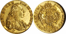 AUSTRIA. Ducat, 1786-F. Joseph II (1780-90). NGC AU-58.

Fr-435; KM-1874. A vibrant example with medium golden toning at the edges.

From the Coll...