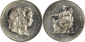 AUSTRIA. 2 Florin, 1879. PCGS MS-63+ Gold Shield.

Bruce-M5. Silver wedding anniversary of Franz Joseph and Elizabeth commemorative. Sharply struck ...