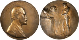 AUSTRIA. Sigmund Freud / Oedipus Bronze Medal, 1906. PCGS SP-64 Gold Shield.

59 mm. Wurzbach-2797. By C.M. Schwerdtner Jr. Bust of Freud right, ins...