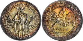 AUSTRIA. Silver Guldiner, 1486 (Restrike of 1953). PCGS MS-66 Gold Shield.

KMX-M28. A popular restrike issue with smooth surfaces and superb tone o...