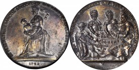AUSTRIAN NETHERLANDS. Satirical Bronze Medal, 1742. NGC AU Details--Tooled.

43 mm. Julius-1711. Noting the Division of Holy Roman Empire Lands Afte...