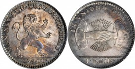 AUSTRIAN NETHERLANDS. Florin, 1790. PCGS MS-64.

KM-48. Insurrection coinage. Fully struck with undisturbed satin texture in the fields and appealin...