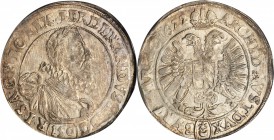 BOHEMIA. 150 Kreuzer, 1622. Prague Mint. Ferdinand II (1620-37). NGC MS-62.

KM-308. Somewhat crudely produced, but undoubtedly Mint State, with str...