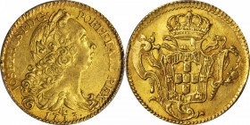 BRAZIL. 6400 Reis (Peca), 1773-R. Jose I (1750-77). PCGS AU-55 Gold Shield.

Fr-65; KM-172.2; LDMB-O441. Toned with underlying soft satin luster.