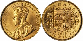 CANADA. 5 Dollars, 1912. PCGS MS-64 Gold Shield.

Fr-4; KM-26. A premium example, sharply struck with soft satin luster.