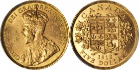 CANADA. 5 Dollars, 1912. PCGS MS-63 Gold Shield.

Fr-4; KM-26. Nice strike with soft satin luster.