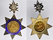 CANADA. Sons of England Past President Badge in Sterling & Gold, 1914. EXTREMELY FINE.

Badge made from an 1888-M Australian Sovereign mounted into ...