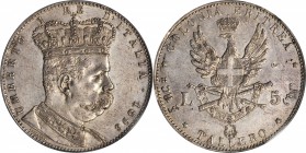 ERITREA. 5 Lire (Tallero), 1896. PCGS EF-40.

KM-4; Gig-1; Mont-80. Issued for only two years. A popular Italian Colonial issue.

From the Collect...
