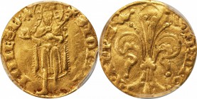 FRANCE. Orange. Florin, ND (1335-93). Raymond III or IV. PCGS Genuine--Mount Removed, EF Details Gold Shield.

Fr-189; Boudeau-983. Trefoil privy ma...