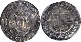 GREAT BRITAIN. 6 Pence, 1551. Edward Vl (1547-53). PCGS Genuine--Mount Removed, EF Details.

S-2483; North-1938. Mintmark 'y'. Deeply toned with a s...