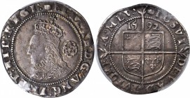 GREAT BRITAIN. 6 Pence, 1592. Elizabeth I (1558-1603). PCGS EF-40 Gold Shield.

S-2578b. Tun mintmark. Originally toned without planchet cracks or o...