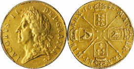 GREAT BRITAIN. Guinea, 1685. James II (1685-88). PCGS Genuine--Edge Damaged, VF Details Gold Shield.

S-3400; Fr-295; KM-453.1. First bust. Pleasing...