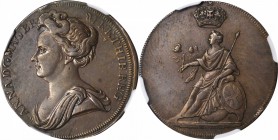 GREAT BRITAIN. Copper 1/2 Penny Pattern, ND (ca. 1713). Anne (1702-14). NGC AU-55 BN.

P-724. Struck slightly off center and briefly circulated, wit...