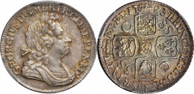 GREAT BRITAIN. Shilling, 1723. George I (1714-27). PCGS MS-63 Gold Shield.

S-3647; KM-539.3. Struck from silver supplied by the South Sea Company. ...