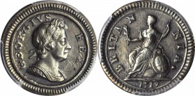 GREAT BRITAIN. Farthing, 1719. George I (1714-27). PCGS AU-55 BN Gold Shield.

S-3662; KM-556. Large letters variety. Limited wear is visible over s...