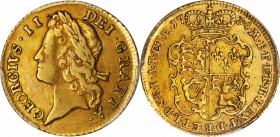 GREAT BRITAIN. Guinea, 1734. George II (1727-60). PCGS Genuine--Scratch, EF Details Gold Shield.

S-3674; Fr-339; KM-573.3. Attractively toned with ...