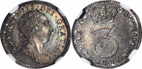 GREAT BRITAIN. 3 Pence, 1772/0. George III (1760-1820). NGC MS-64.

S-3753; KM-591. Small "III", large obverse lettering variety. Nearly as struck w...