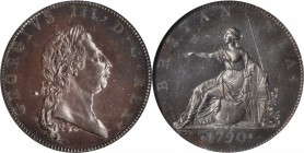 GREAT BRITAIN. Bronzed 1/2 Penny Pattern, 1790. George III (1760-1820). NGC PROOF-65 BN.

cf.KM-PnC63; P-971. Superb quality with deep brown colored...