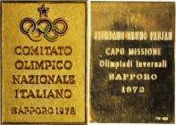 ITALY. Participation Gold Plaque, 1972. Olympic Series, Winter Games. ALMOST UNCIRCULATED.

29.84 gms. 35x32mm. Issued to Giordano Bruno Fabjan, the...