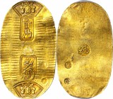 JAPAN. Koban (1 Ryo), ND (1860-62). Manen Era. PCGS AU-58 Gold Shield.

Fr-17; C-22d; JNDA-09-23. 3.31 grams. A choice example of this popular type....