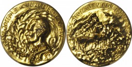 LIECHTENSTEIN. Prince Franz Joseph II 60th Birthday Gold Medal, 1966. PCGS SP-68 Gold Shield.

31 mm.; 26.02 gms. .900 fine. By Salvador Dali. Bust ...