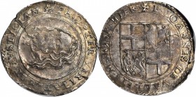 MALTA. 4 Tari, ND (1557-68). PCGS AU-55+ Gold Shield.

11.58 gms. RS p. 46, #44var, Schembri p. 44, var. Jean de la Vallete, head of St. John on a c...