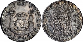 MEXICO. 4 Reales, 1748-Mo MF. Mexico City Mint. Ferdinand VI (1746-59). NGC EF-40.

KM-95; cf. Gil-M-4-21; cf. Yonaka-M4-48; Cal-Type 179; Harris-15...