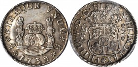 MEXICO. 2 Reales, 1739-Mo MF. Mexico City Mint. Philip V (1700-46). PCGS AU-50 Gold Shield.

KM-84; Gil-M-2-11; Yonaka-M2-39; Cayon-8877. Sharply st...