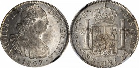 MEXICO. 8 Reales, 1807-Mo TH. Mexico City Mint. NGC MS-61.

KM-109; FC-97; EI-133. Boldly struck and entirely lustrous with a thin diagonal mark acr...