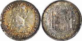 MEXICO. 2 Reales, 1776-Mo FM. Mexico City Mint. Charles III (1759-88). PCGS AU-50 Gold Shield.

KM-88.2; Cal-Type 141#1343. Toned.