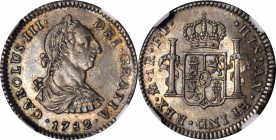 MEXICO. Real, 1782-Mo FF. Mexico City Mint. Charles III (1760-88). NGC AU-58.

KM-78.2; Cal-type-158#1564. Visually superb with a blanket of glossy,...
