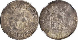 MEXICO. War of Independence. Zacatecas. 8 Reales, 1811-LVO. NGC EF-40.

KM-189; Cal-Type 190 #676. Second type with royal arms. Toned, somewhat weak...