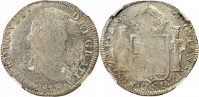 MEXICO. War of Independence. Zacatecas. 8 Reales, 1818-AG. NGC MS-61.

KM-111.5. Undeniably Mint State, yet with limited detail in the centers due t...