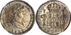 MEXICO. War of Independence. Zacatecas. 8 Reales, 1820-AG. NGC AU-58.

KM-111.5. Sharply struck, lightly toned and highly lustrous.