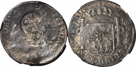 MEXICO. War of Independence. Chilpanzingo-Morelos. 8 Reales, ND. NGC FINE-12.

cf.KM-284/285(for countermark combination). Chilpanzingo type A count...