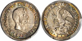 MEXICO. Empire of Iturbide. 1/2 Real, 1822-Mo JM. Mexico City Mint. PCGS AU-50 Gold Shield.

KM-301. Good strike with beautiful multicolor tone. Cle...