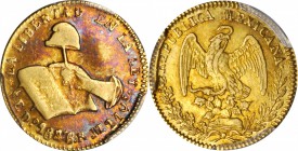 MEXICO. 1/2 Escudo, 1848-DoRM. Durango Mint. PCGS EF-40 Gold Shield.

Fr-111; KM-378.1. Moderately circulated with eye catching orange and burgundy ...