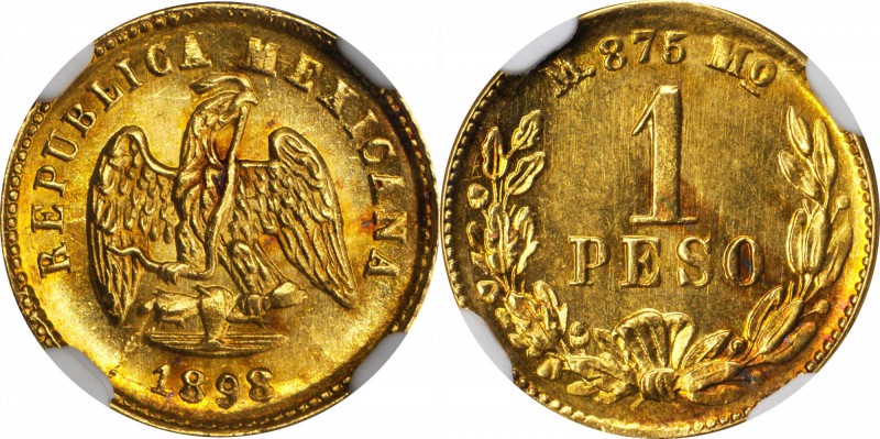 MEXICO. Peso, 1898-Mo M. Mexico City Mint. NGC MS-63.

Fr-157; KM-410.5. Well ...