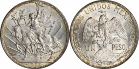 MEXICO. Caballito Peso, 1913. PCGS MS-64 Gold Shield.

KM-453. A collectible near-Gem example of this beloved "Caballito" type with brilliant center...