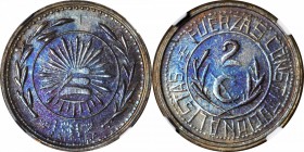 MEXICO. Chihuahua. 2 Centavos, 1913. NGC MS-62 BN.

KM-607; GB-75. Hidalgo de Parral, struck in copper. Boldly struck and lustrous with striking aqu...