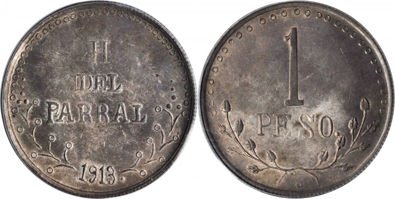 MEXICO. Chihuahua. Peso, 1913. PCGS AU-55.

KM-611. Sharper struck than most w...