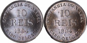 MOZAMBIQUE. 10 Reis Token, 1894. PCGS MS-64 BN Gold Shield.

KM-Tn1. Issued by Niassa company while Mozambique was a colony of Portugal. Choice qual...