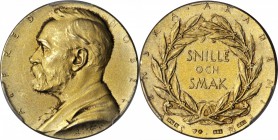 SWEDEN. Nominating Committee For the Nobel Prize in Literature Medal, ND (1998). PCGS SP-64. Gold Shield.

Struck in gilt silver. SCARCE. Lower reve...